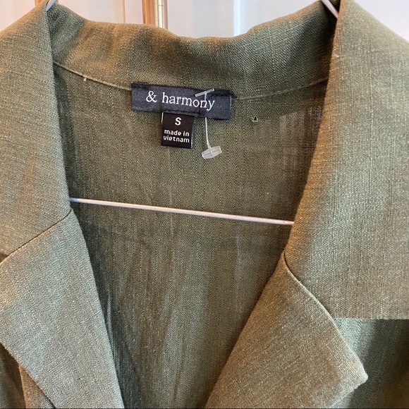 & harmony army green button front jumpsuit - Picture 3 of 7